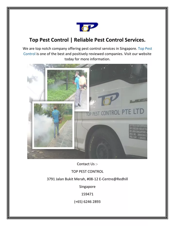 top pest control reliable pest control services