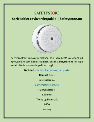 Seriekoblet røykvarslerpakke  Safetystore.no