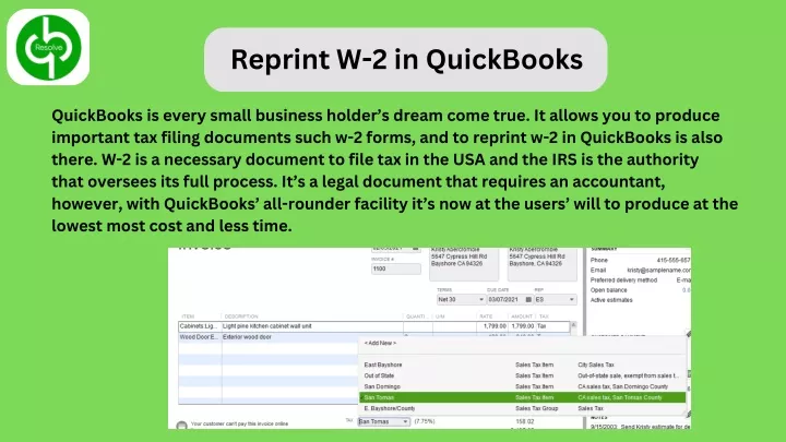 reprint w 2 in quickbooks