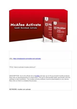 url https simplyassist us mcafee com activate