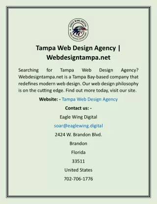 tampa web design agency webdesigntampa net