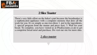2 slice toaster