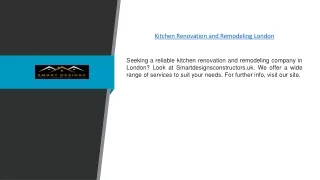 Kitchen Renovation and Remodeling London | Smartdesignsconstructors.uk