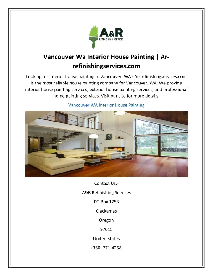 vancouver wa interior house painting