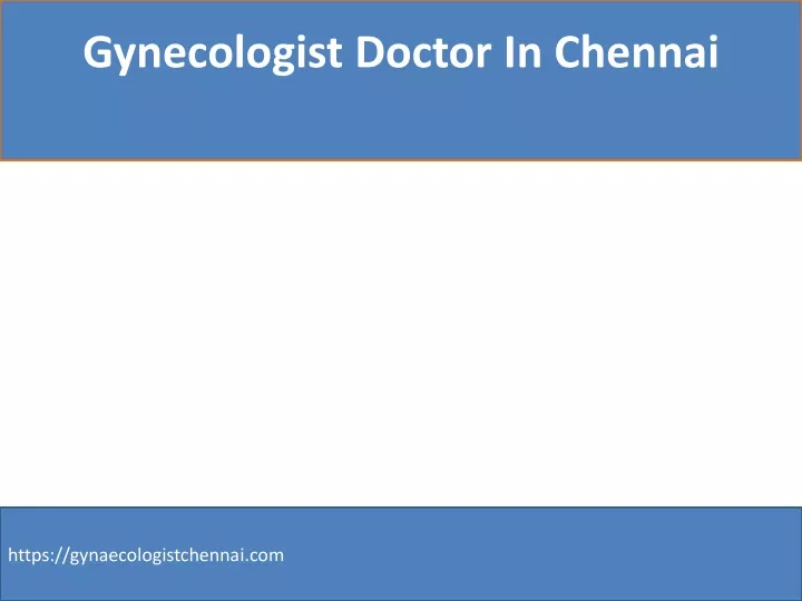 gynecologist doctor in chennai