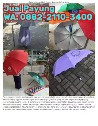 O88ᒿ–ᒿllO–3ㄐOO (WA) Payung Promosi Sablon Payung Buat Souvenir