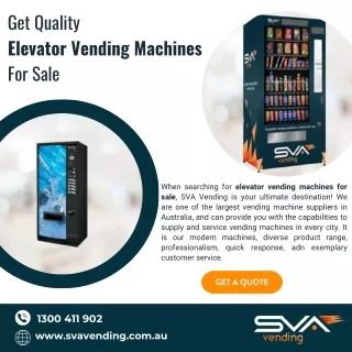 Get Quality Elevator Vending Machines For Sale