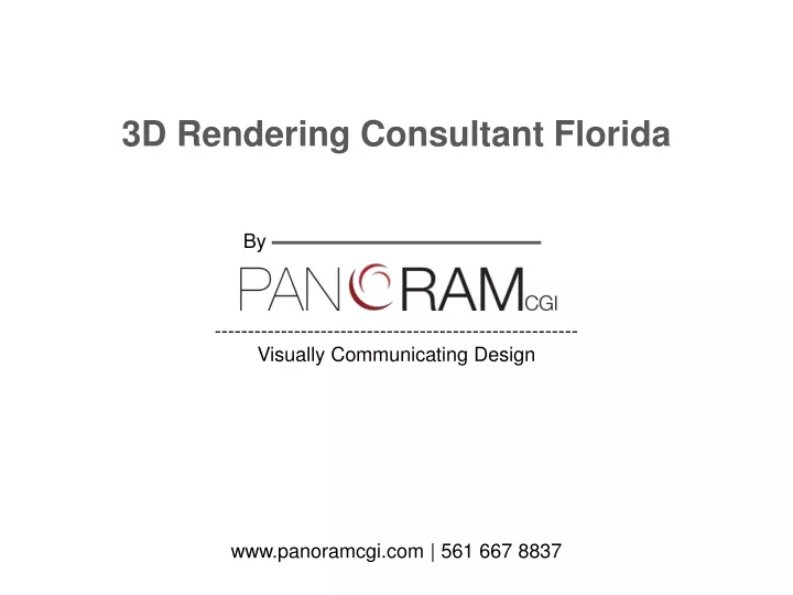 3d rendering consultant florida