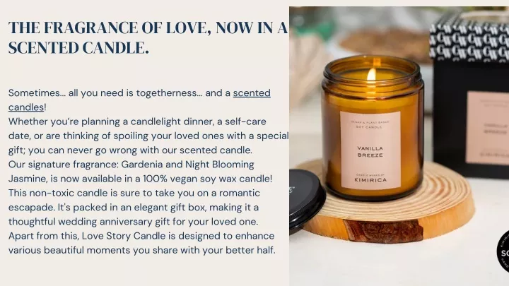 the fragrance of love now in a scented candle