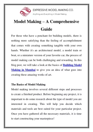 Building Model Making in Mumbai Call-9819969376