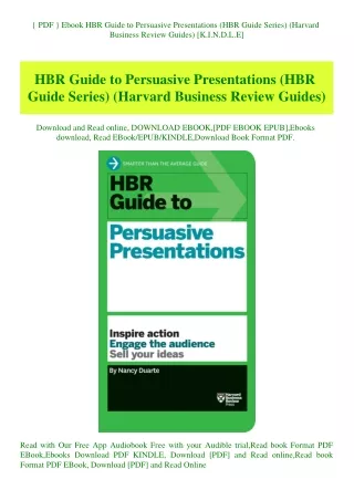 { PDF } Ebook HBR Guide to Persuasive Presentations (HBR Guide Series) (Harvard Business Review Guid