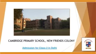 cambridge primary school new friends colony