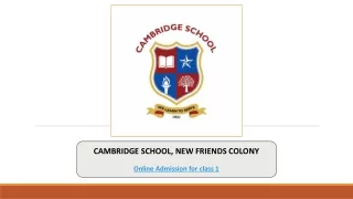 cambridge school new friends colony