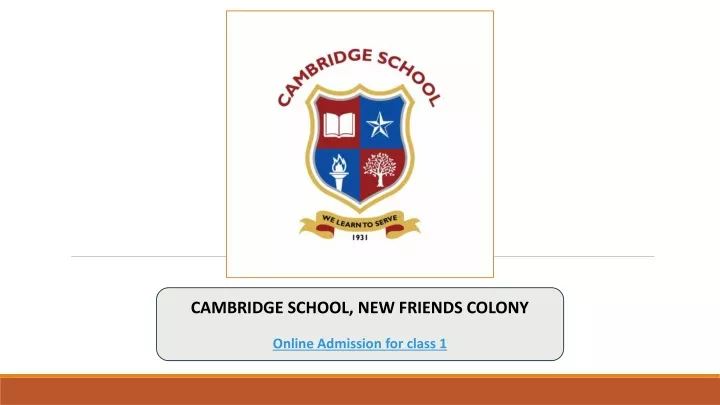 cambridge school new friends colony