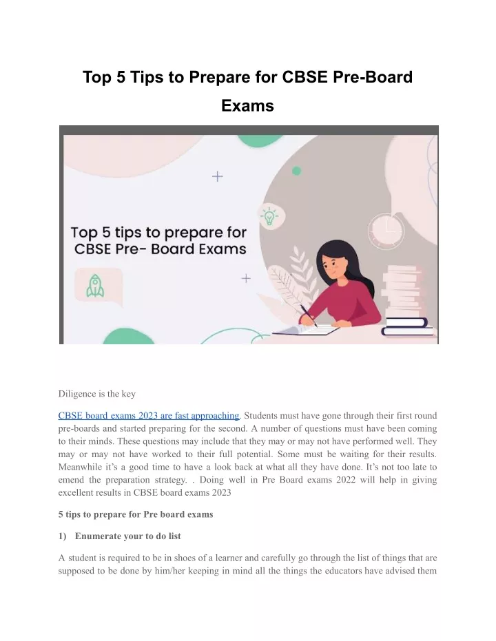 PPT - Top 5 Tips To Prepare For CBSE Pre-Board Exams PowerPoint ...