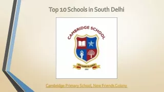 cambridge primary school new friends colony