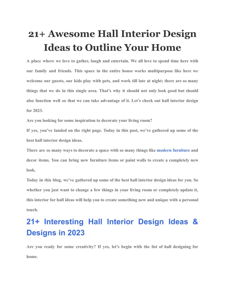 21 awesome hall interior design ideas to outline