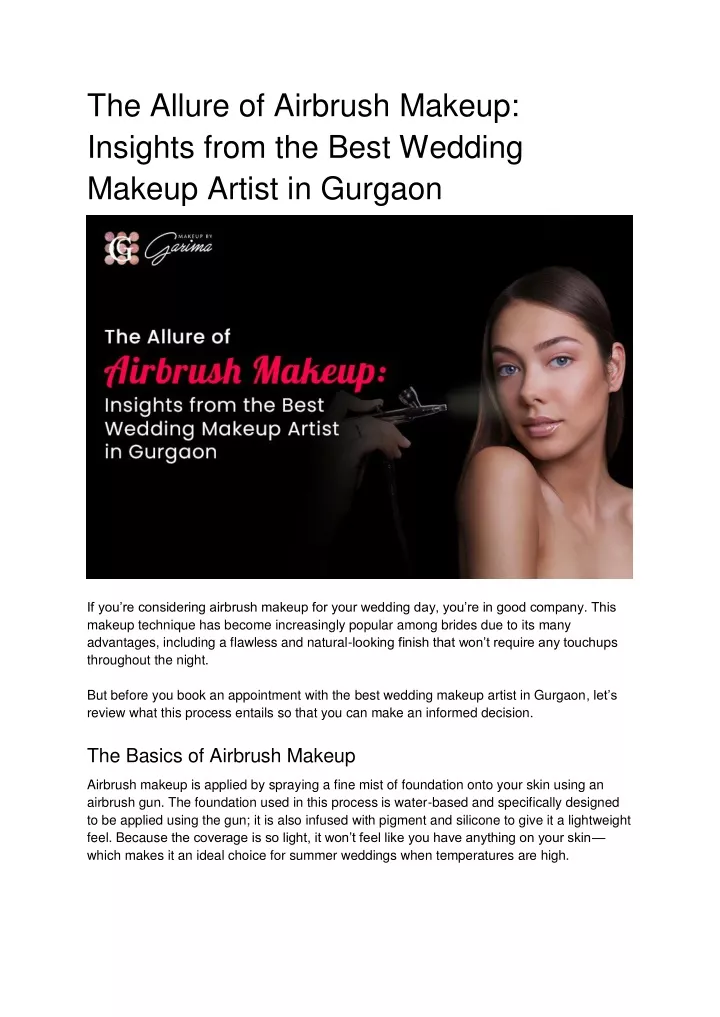 the allure of airbrush makeup insights from