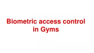 biometric access control in gyms
