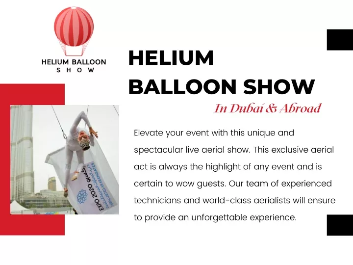 helium balloon show in dubai abroad