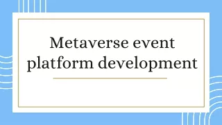 metaverse event platform development