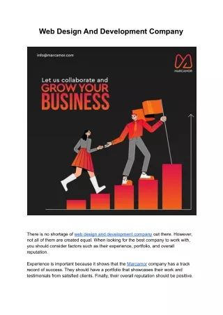 web design and development company