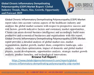 Chronic Inflammatory Demyelinating Polyneuropathy (CIDP) Market Scope