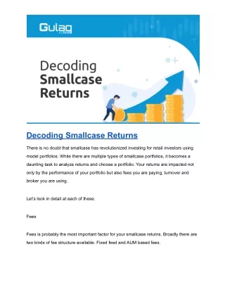Decoding Smallcase Returns