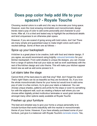 does pop color help add life to your spaces