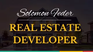 Solomon Feder - Real Estate Developer