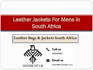 Leather Jackets For Mens in South Africa