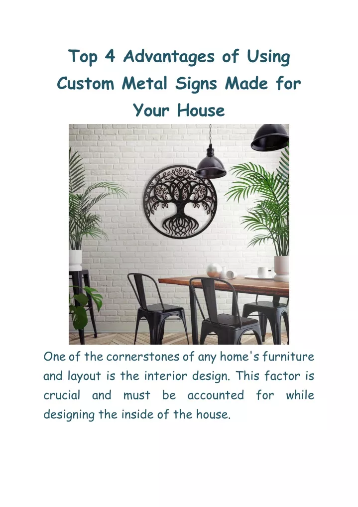 top 4 advantages of using custom metal signs made