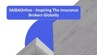 SAIBAOnline - Inspiring the Insurance Brokers Globally