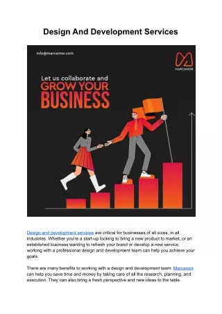 design and development services