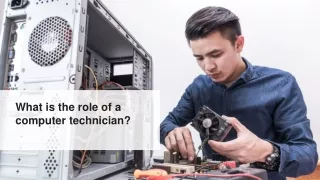 What is the role of a computer technician