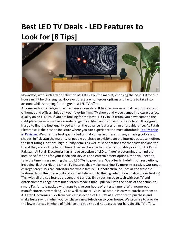 best led tv deals led features to look for 8 tips