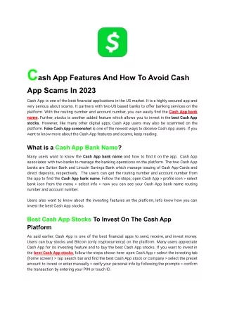 Cash App features and how to avoid Cash App scams in 2023
