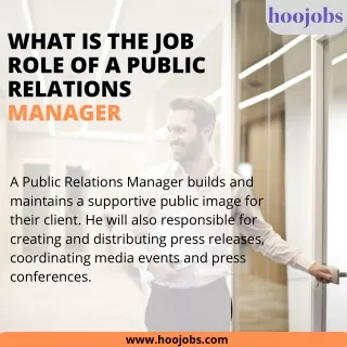 What is the Job Role of a Public Relations Manager?