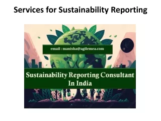 services for sustainability reporting