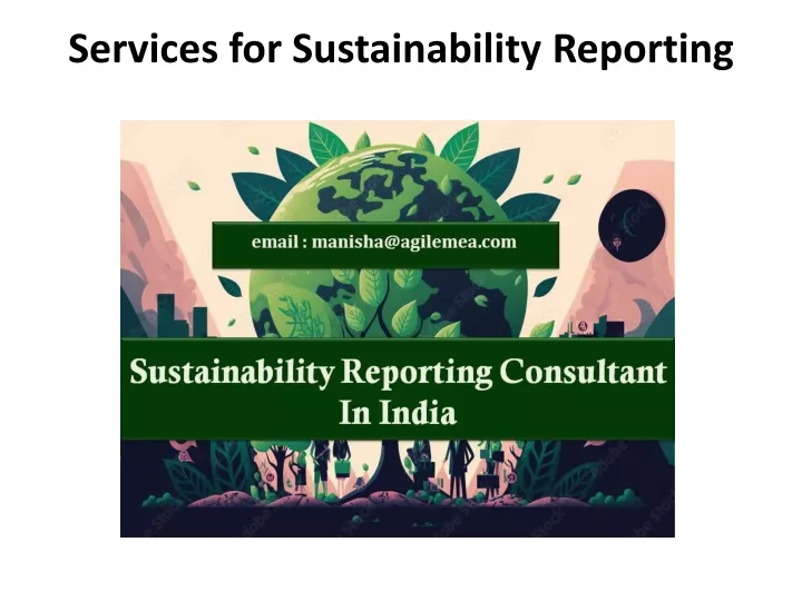 services for sustainability reporting