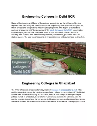 engineering colleges in delhi ncr