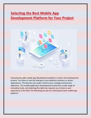 selecting the best mobile app development