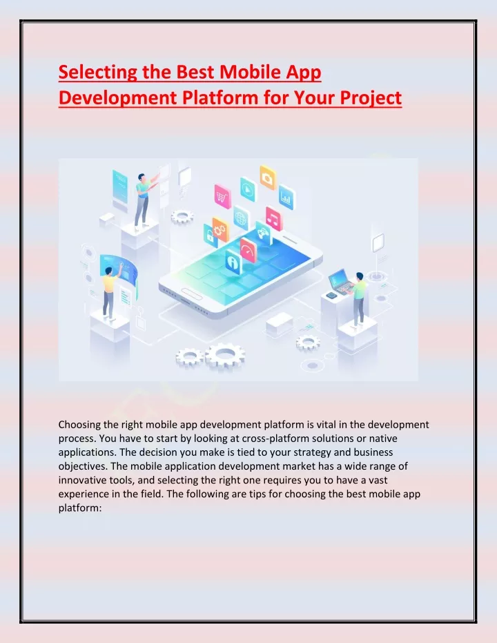 selecting the best mobile app development