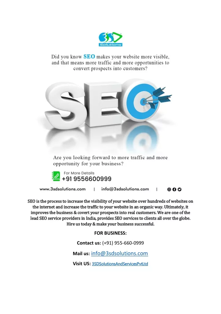 seo is the process to increase the visibility