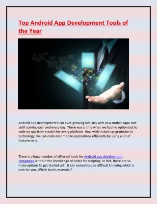 top android app development tools of the year