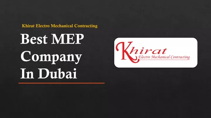 khirat electro mechanical contracting