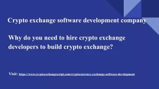 Why do you need to hire crypto exchange developers to build crypto exchange?