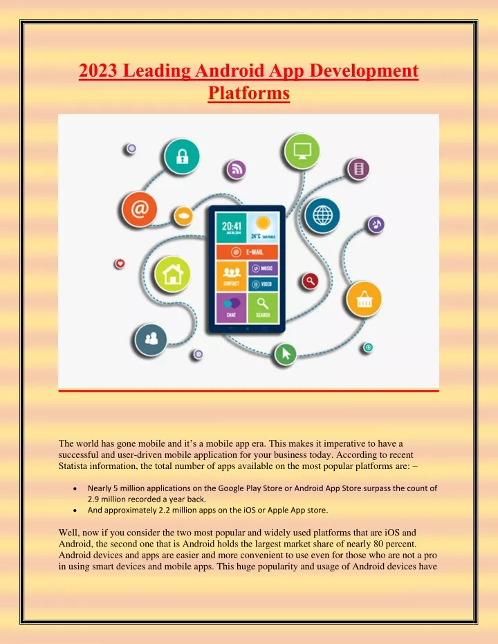 2023 leading android app development platforms