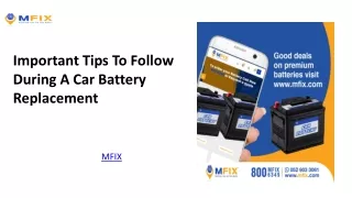 Important Tips To Follow During A Car Battery Replacement