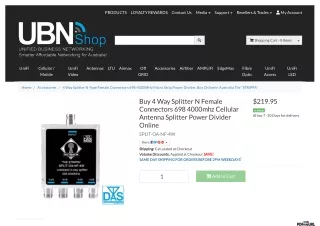 Buy 4 Way Splitter N Female Connectors 698 4000mhz Cellular Antenna Splitter Pow